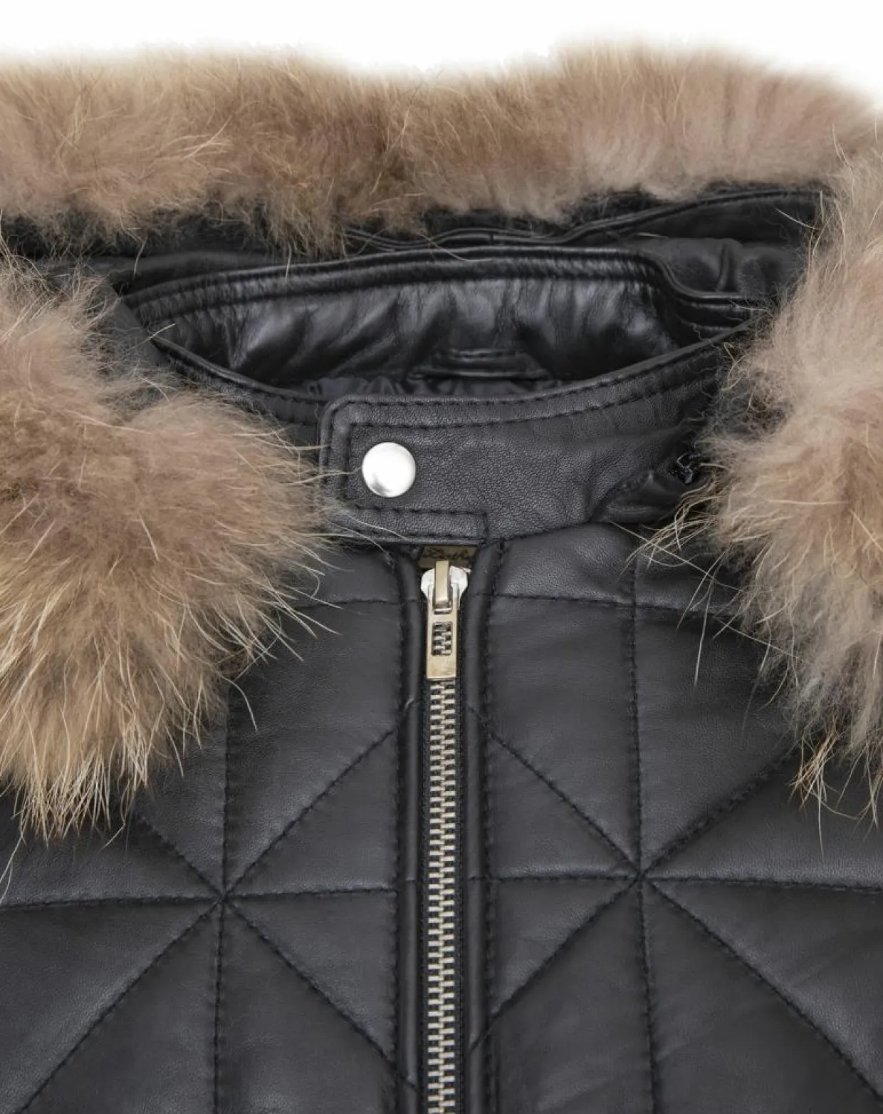 Doudoune en Cuir Kinabalu noire-Chyston New