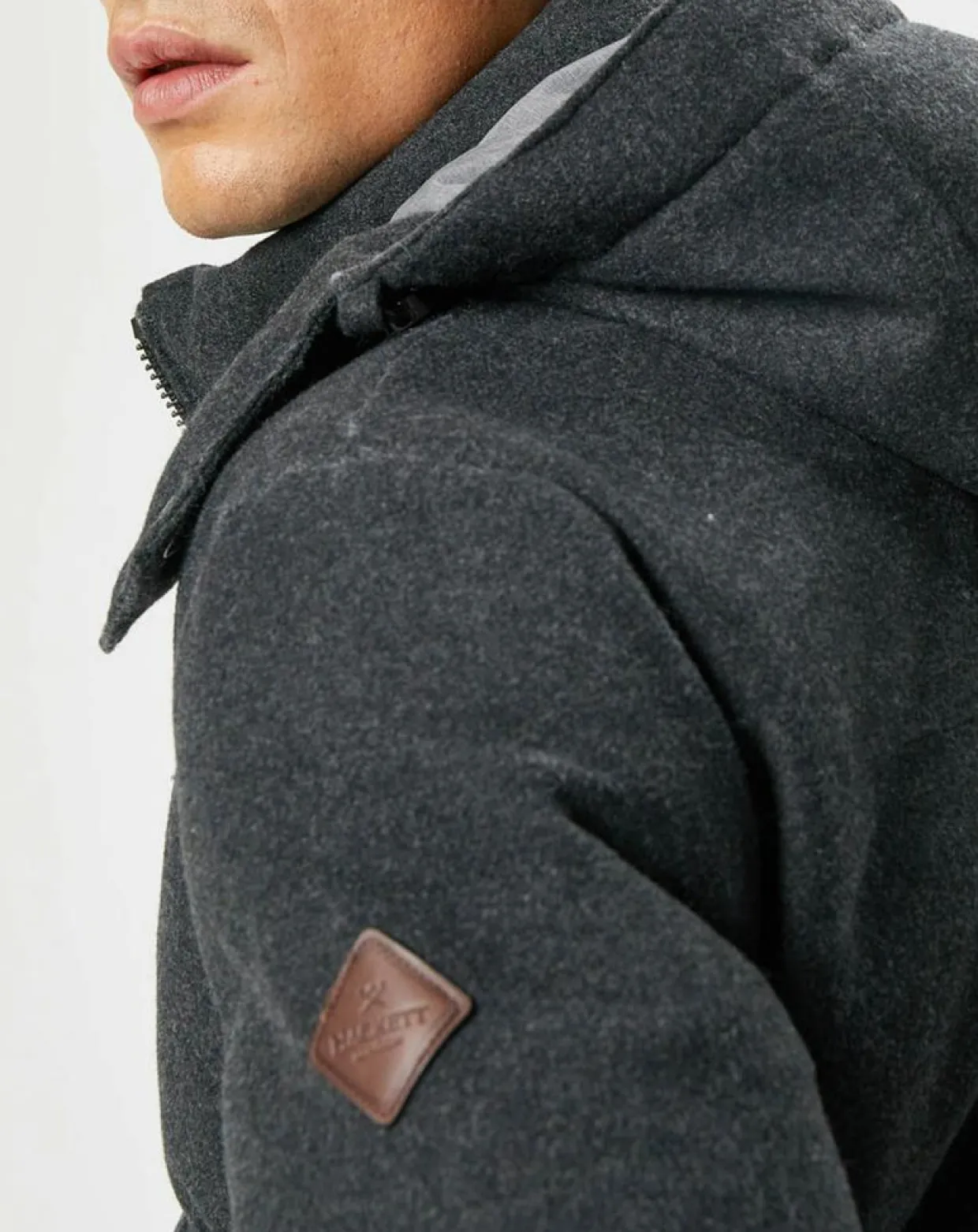 Homme Hackett London Manteaux^Doudoune en Flanelle Puffer gris foncé