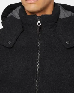 Homme Hackett London Manteaux^Doudoune en Flanelle Puffer gris foncé