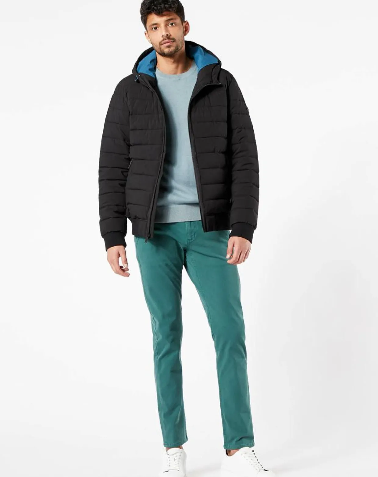 Homme Dockers Manteaux^Doudoune Hooded Puffer noire