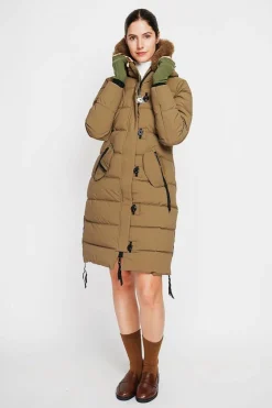 Doudoune longue marron-Assuili Sale