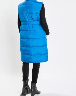 Femme Marc O'Polo Manteaux^Doudoune longue sans manches bleue