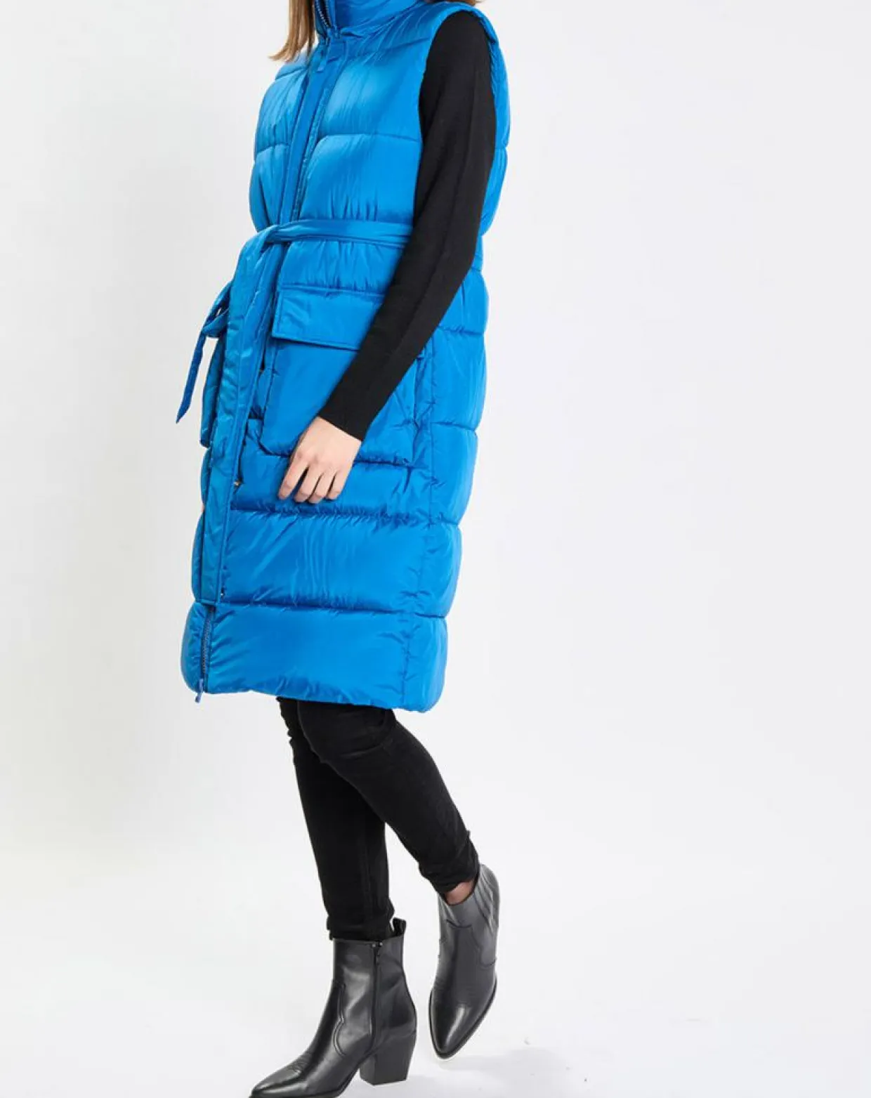 Femme Marc O'Polo Manteaux^Doudoune longue sans manches bleue