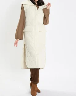 Doudoune longue sans manches padded beige-Marc O'Polo Hot