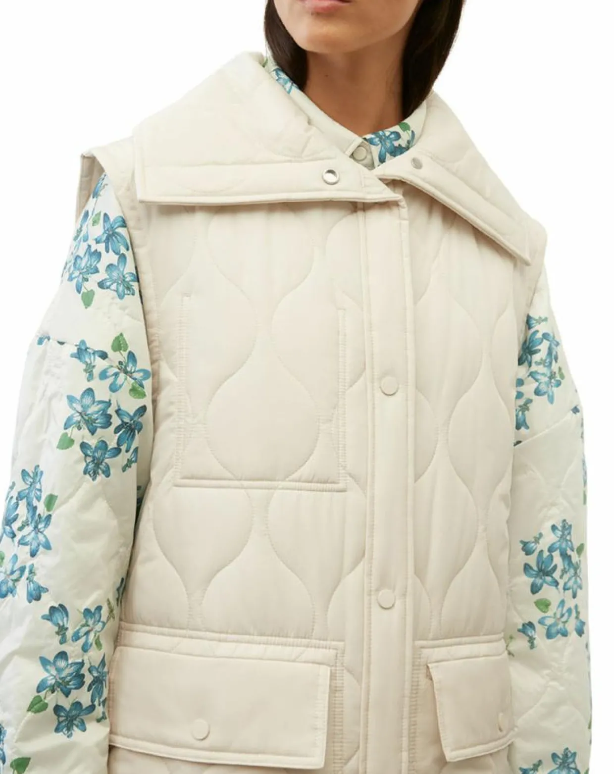 Doudoune longue sans manches padded beige-Marc O'Polo Hot