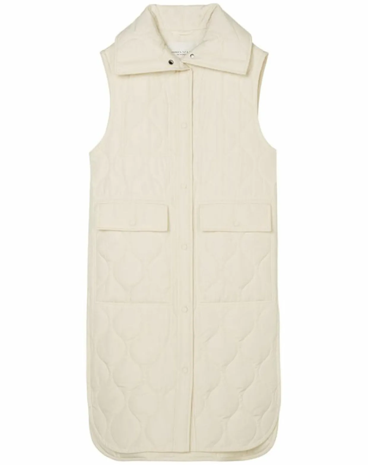 Doudoune longue sans manches padded beige-Marc O'Polo Hot
