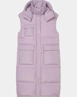 Femme Marc O'Polo Manteaux^Doudoune longue sans manches 3 poches violet clair