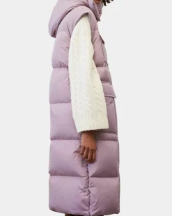 Femme Marc O'Polo Manteaux^Doudoune longue sans manches 3 poches violet clair
