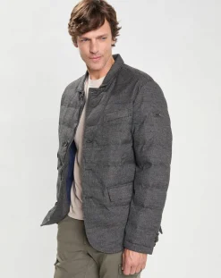 Doudoune Pied de Poule gris moyen-Hackett London New