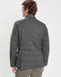 Doudoune Pied de Poule gris moyen-Hackett London New