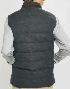 Homme Hackett London Manteaux^Doudoune Réversible en Laine mélangée gris/marron