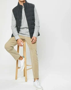 Homme Hackett London Manteaux^Doudoune Réversible en Laine mélangée gris/marron