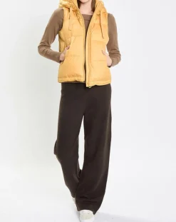 Femme Marc O'Polo Manteaux^Doudoune sans manches à capuche jaune