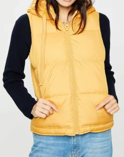 Femme Marc O'Polo Manteaux^Doudoune sans manches à capuche jaune