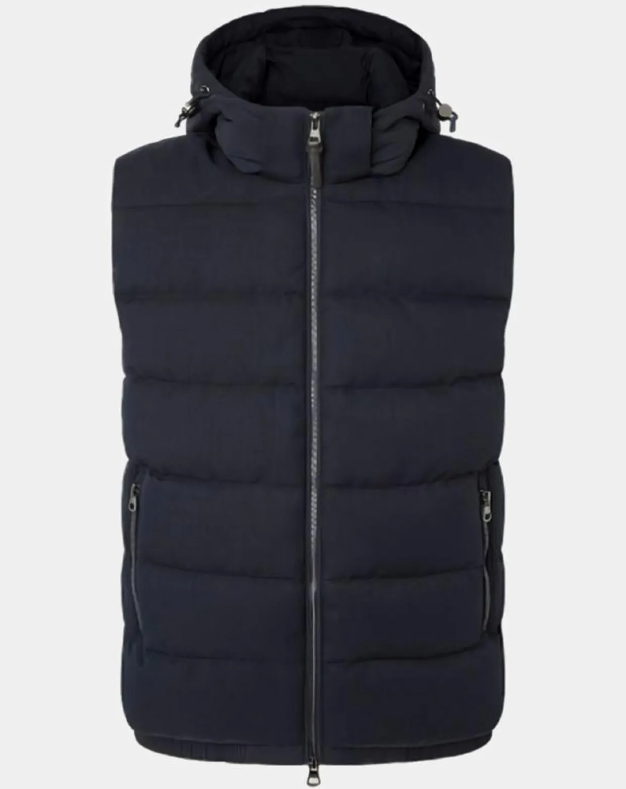 Doudoune sans manches à capuche bleue-Hackett London Outlet