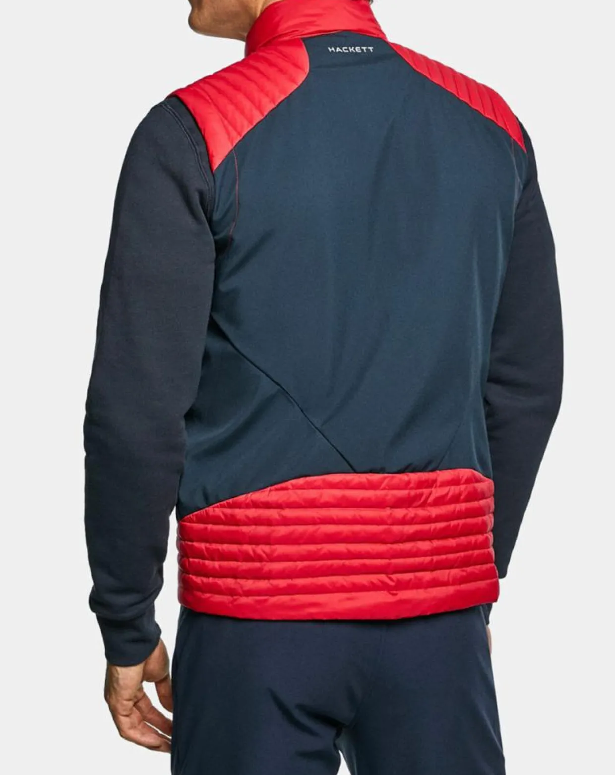 Doudoune sans manches Aston Martin Racing rouge/bleu-Hackett London Clearance
