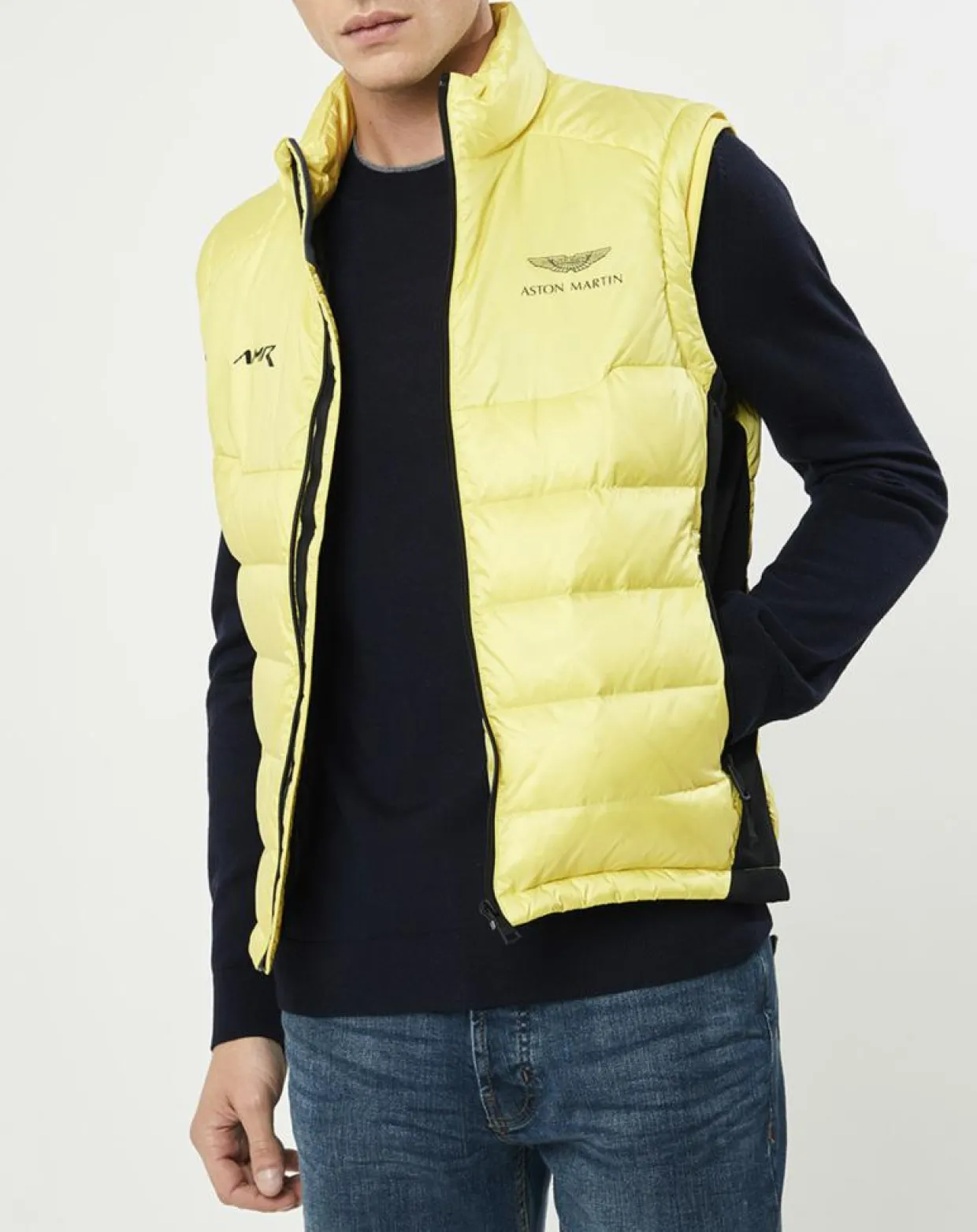 Homme Hackett London Manteaux^Doudoune sans manches Aston Martin Racing jaune clair