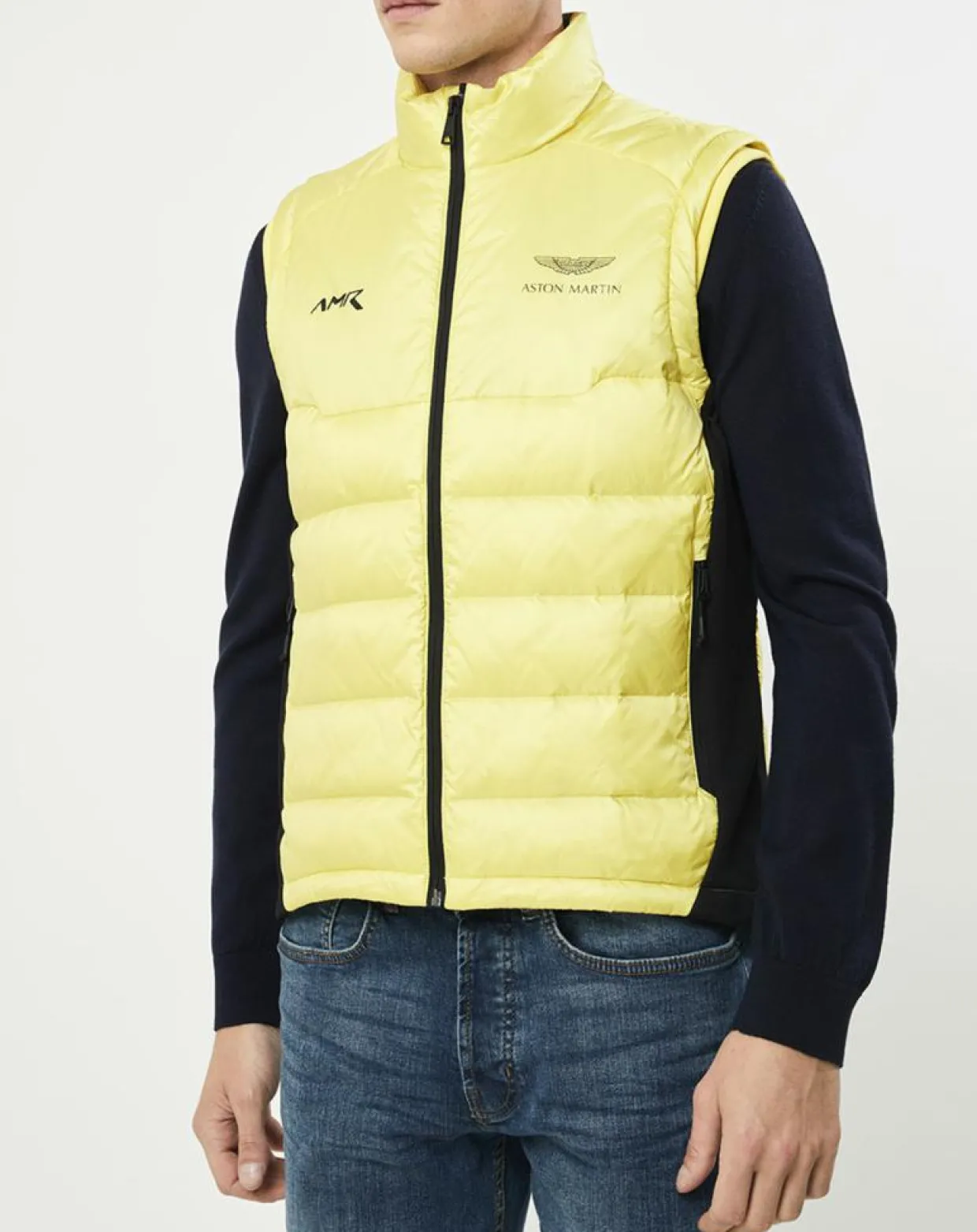 Homme Hackett London Manteaux^Doudoune sans manches Aston Martin Racing jaune clair