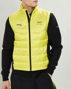 Homme Hackett London Manteaux^Doudoune sans manches Aston Martin Racing jaune clair