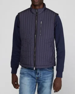 Homme Hackett London Vestes, Blousons^Doudoune sans manches bimatière bleue