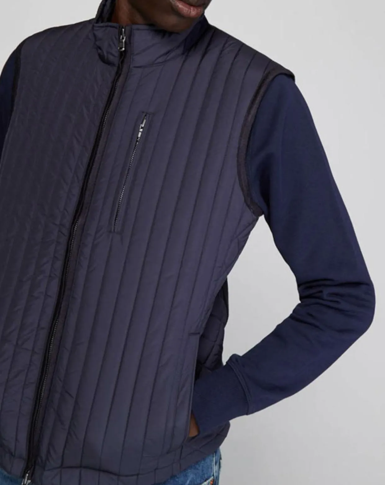 Homme Hackett London Vestes, Blousons^Doudoune sans manches bimatière bleue