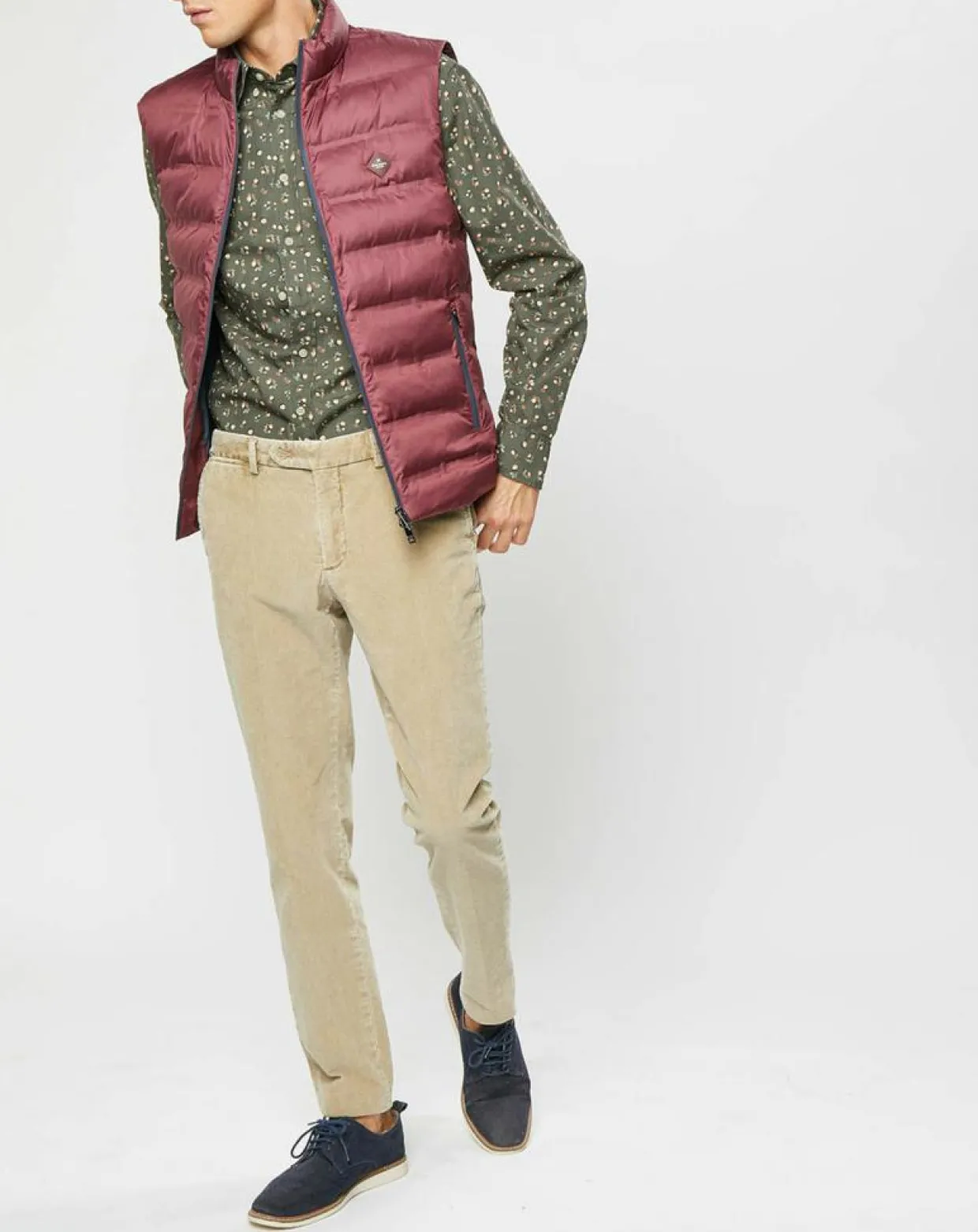 Doudoune sans manches bordeaux-Hackett London