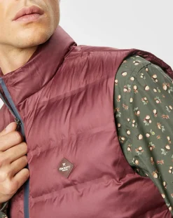 Doudoune sans manches bordeaux-Hackett London