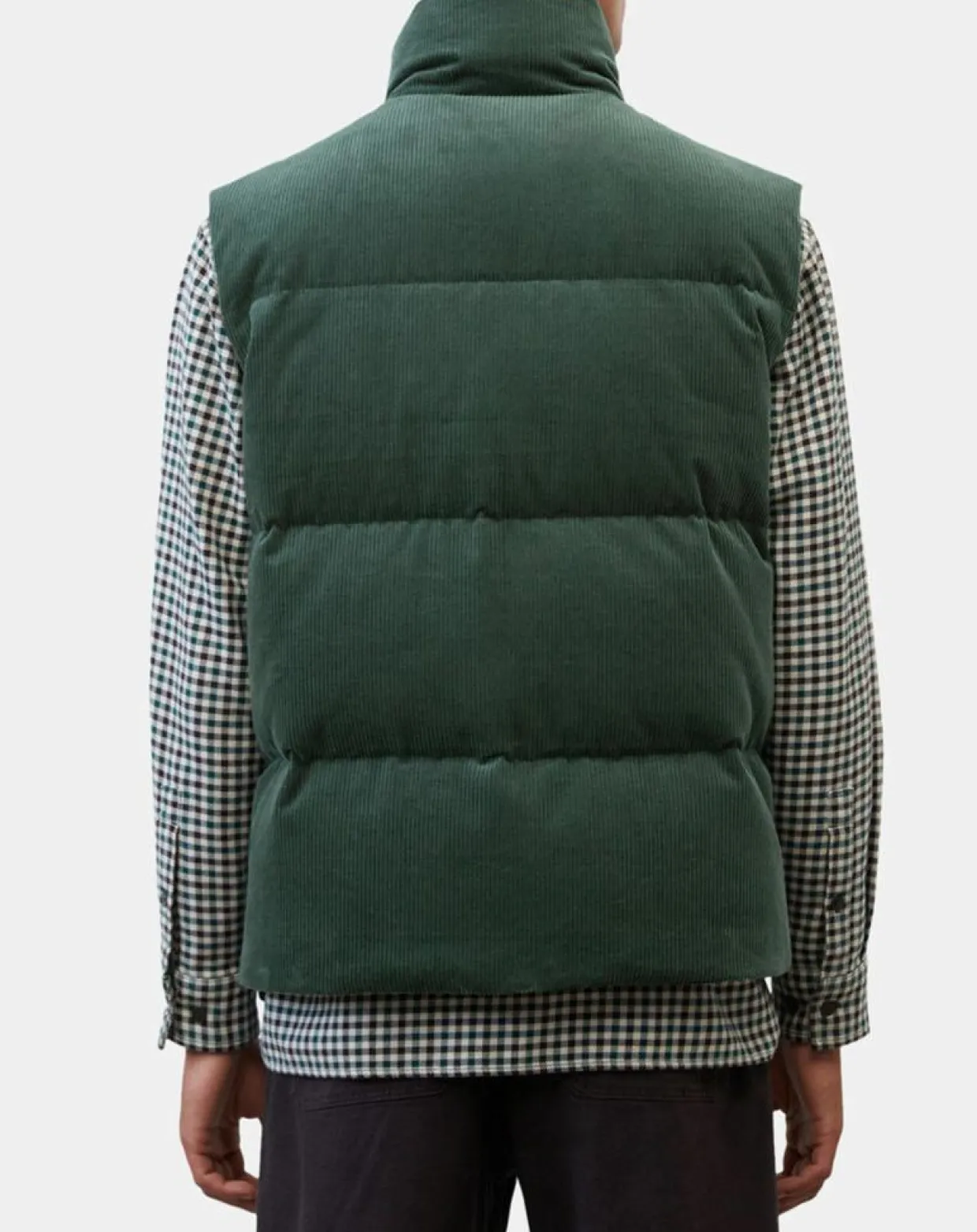 Doudoune sans manches en Velours milleraies 100% Coton Bio verte-Marc O'Polo Hot