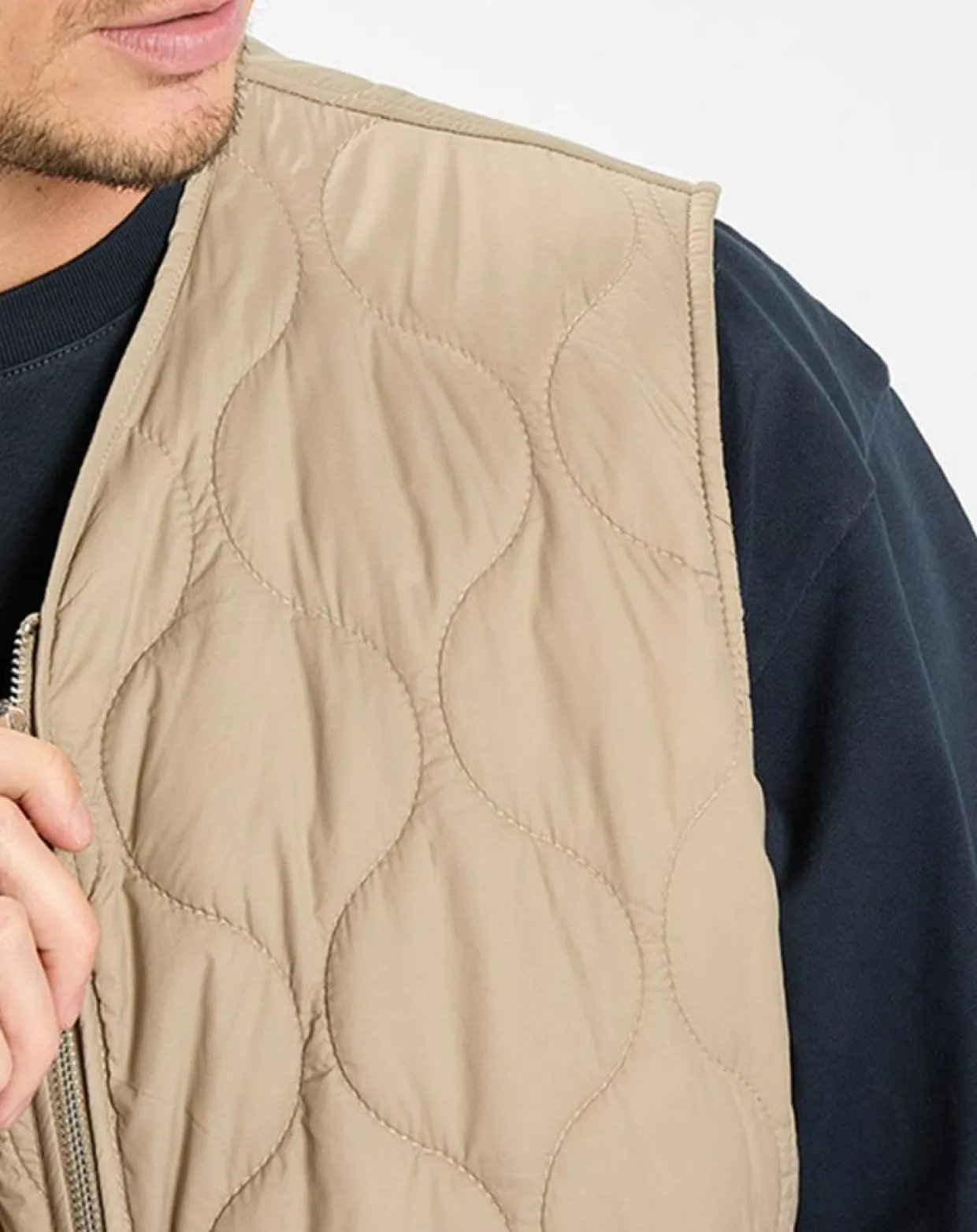 Doudoune sans manches légère beige-Marc O'Polo New