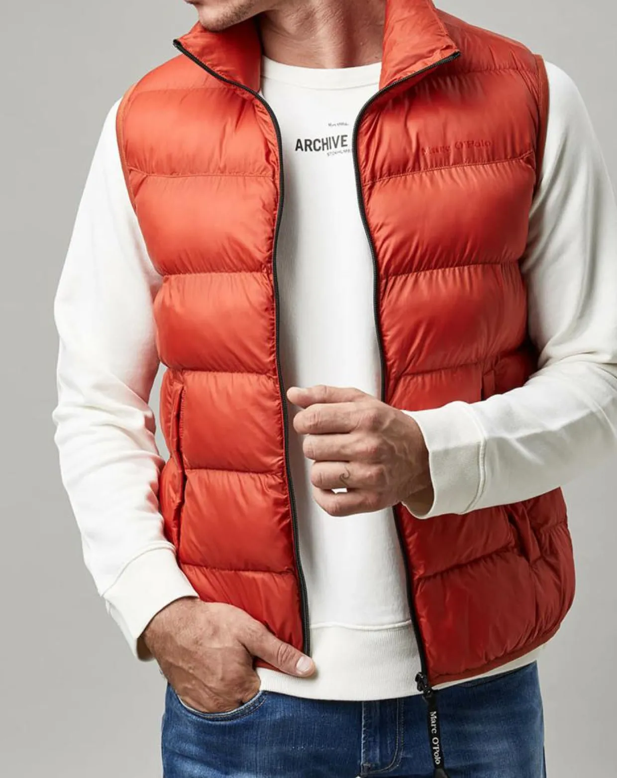 Doudoune sans manches No Down rouge-Marc O'Polo Best
