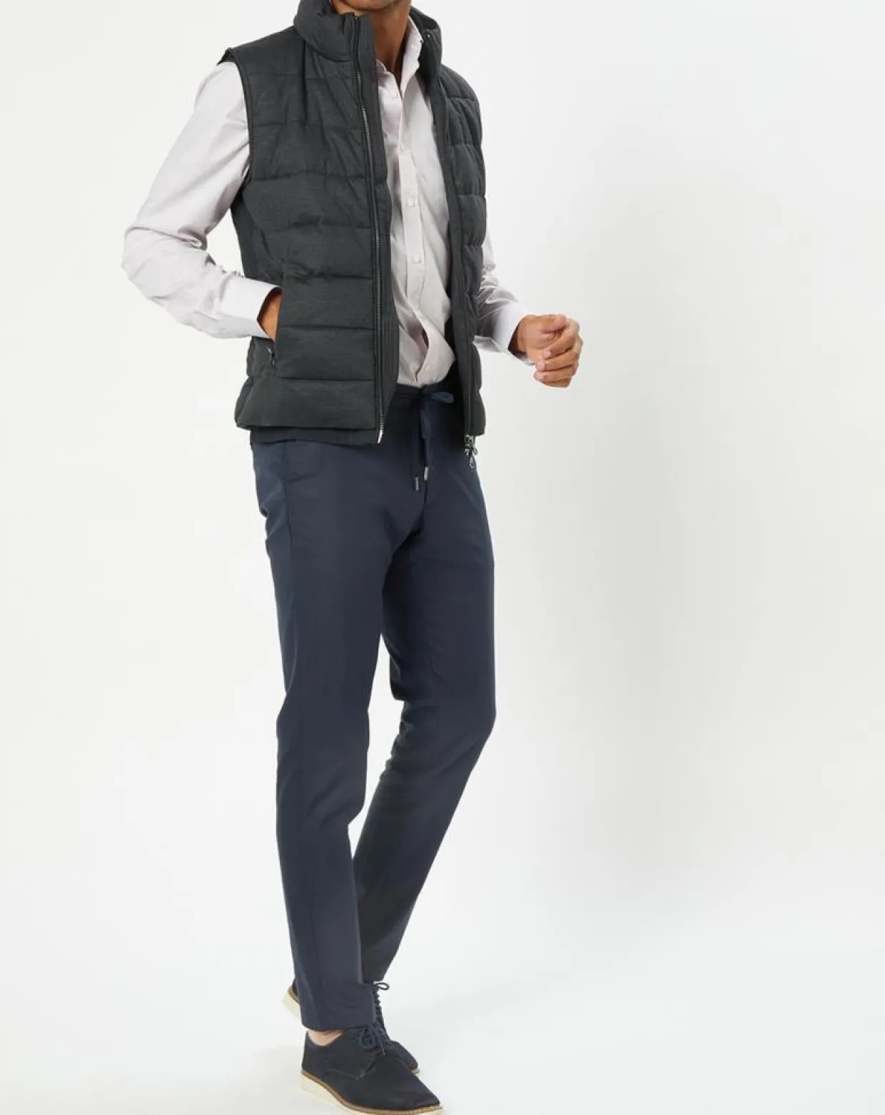 Homme Hackett London Manteaux^Doudoune sans manches pied-de-poule noire