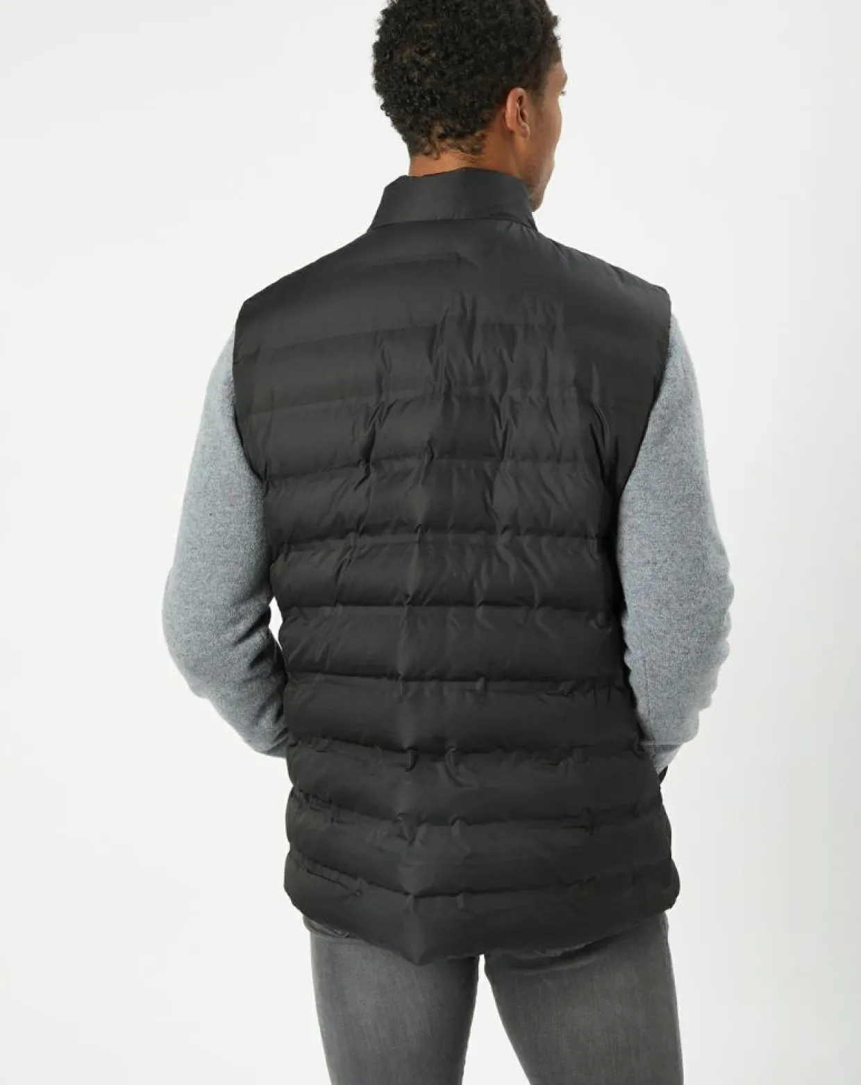 Doudoune sans manches unie noire-Hackett London Outlet