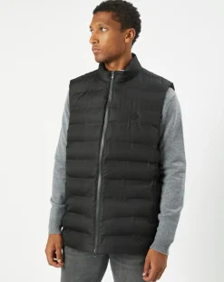 Doudoune sans manches unie noire-Hackett London Outlet