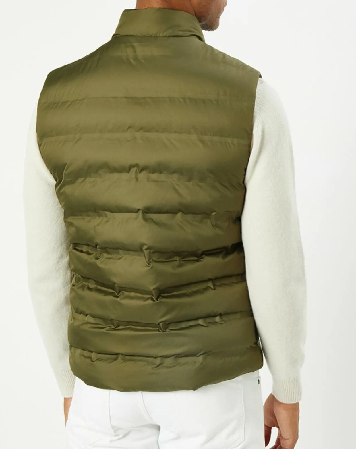 Doudoune sans manches unie kaki-Hackett London Hot