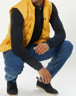 Doudoune sans manches unie jaune-Hackett London Hot