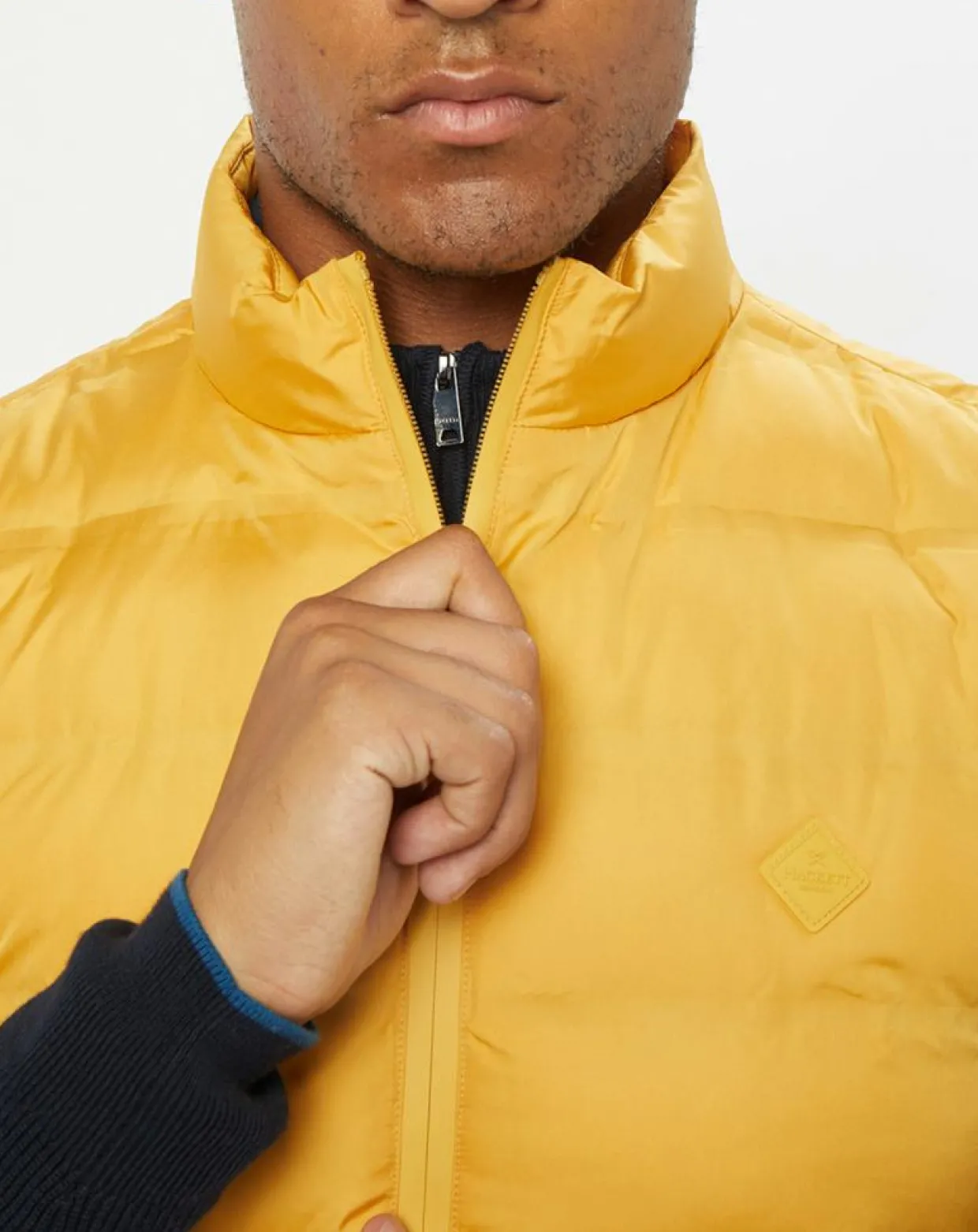 Doudoune sans manches unie jaune-Hackett London Hot
