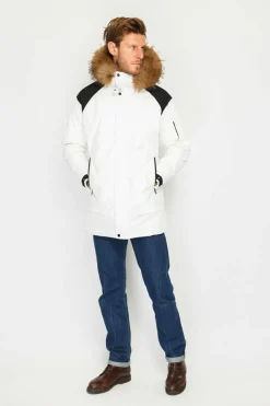 Homme C&Jo Manteaux^Doudoune semi-longue imperméable avec isolation thermique jusqu'à -20 °C naturelle