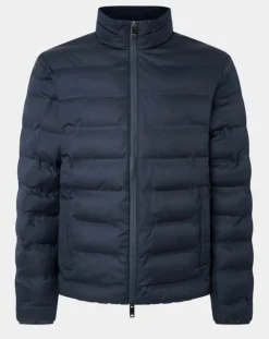 Homme Hackett London Manteaux^Doudoune unie bleu marine