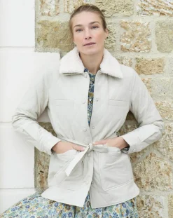 Femme Caroll Manteaux^Doudoune Vancouver col fausse fourrure beige