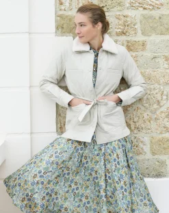 Femme Caroll Manteaux^Doudoune Vancouver col fausse fourrure beige