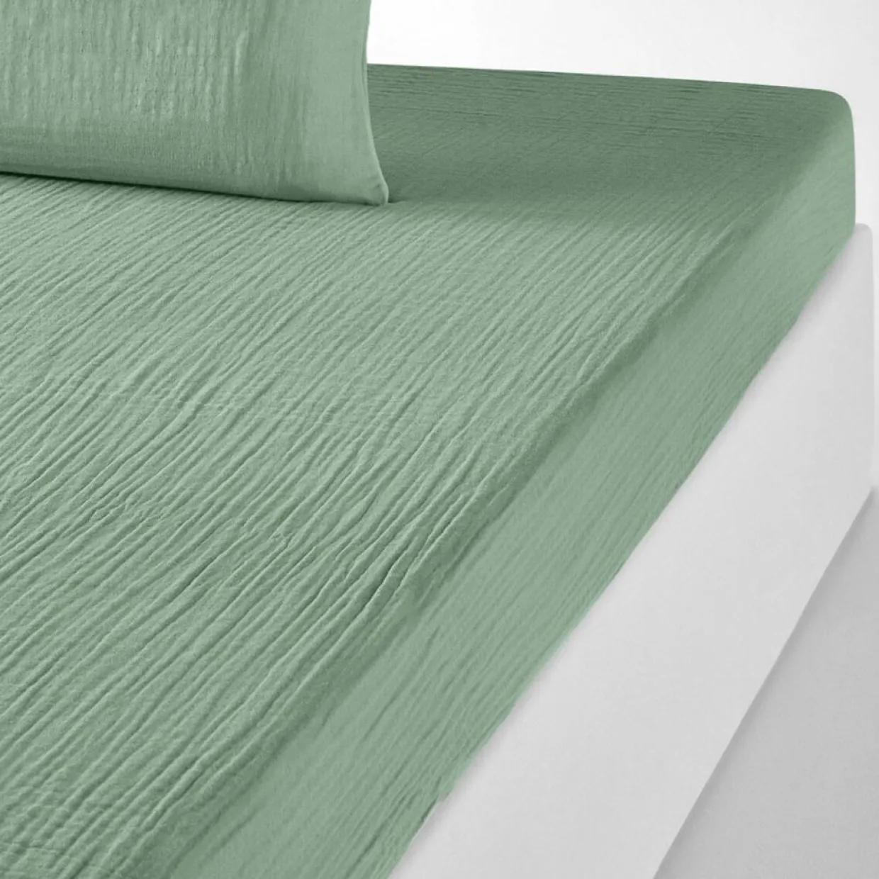 Baton Rouge Linge De Lit, Ensembles^Drap housse 100% Gaze de coton bonnet 30 cm vert