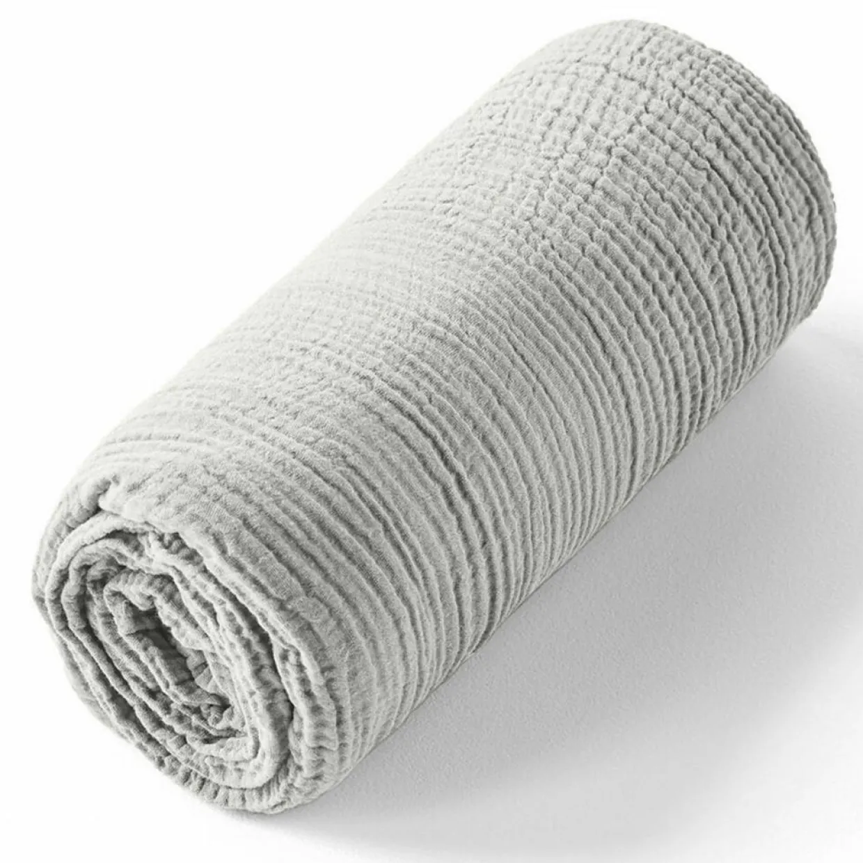 Drap housse 100% Gaze de coton bonnet 30 cm gris-Baton Rouge Outlet