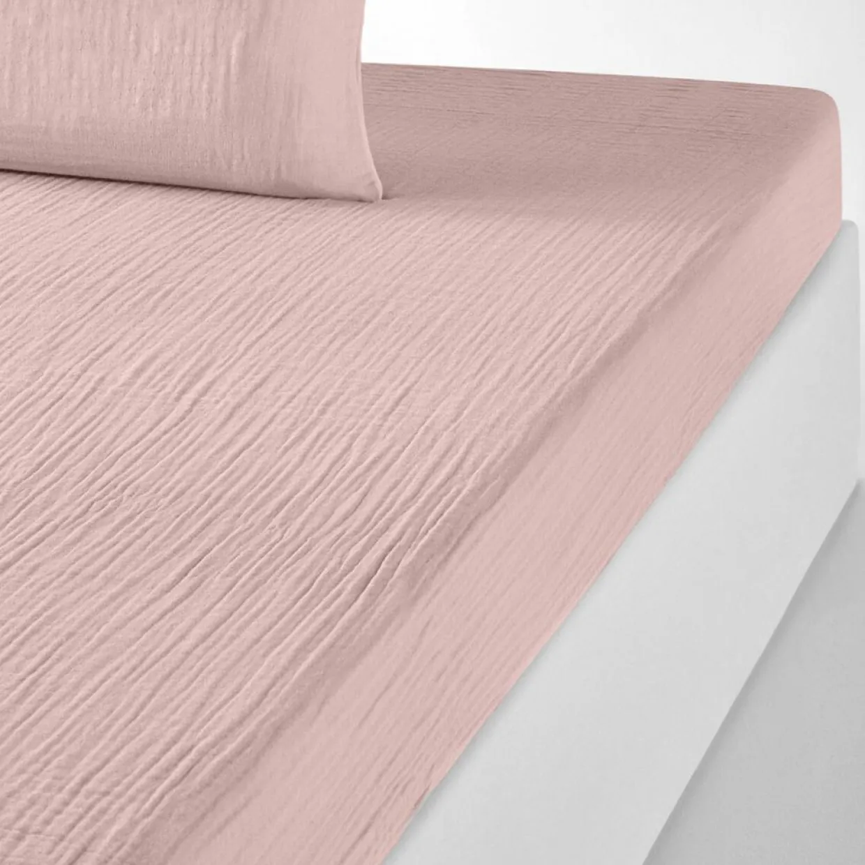 Baton Rouge Linge De Lit, Ensembles^Drap housse 100% Gaze de coton bonnet 30 cm rose