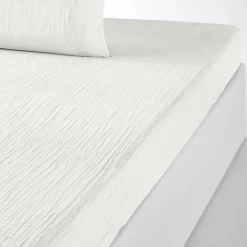 Drap housse 100% Gaze de coton bonnet 30 cm blanc-Baton Rouge Best