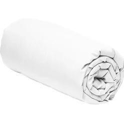 Home Collection Linge De Lit, Ensembles^Drap housse 100% Percale de Coton blanc