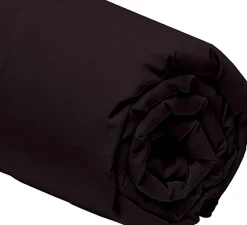 Drap housse 100% Percale de Coton noir-Home Collection Sale