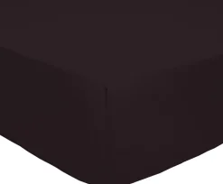 Drap housse 100% Percale de Coton noir-Home Collection Sale
