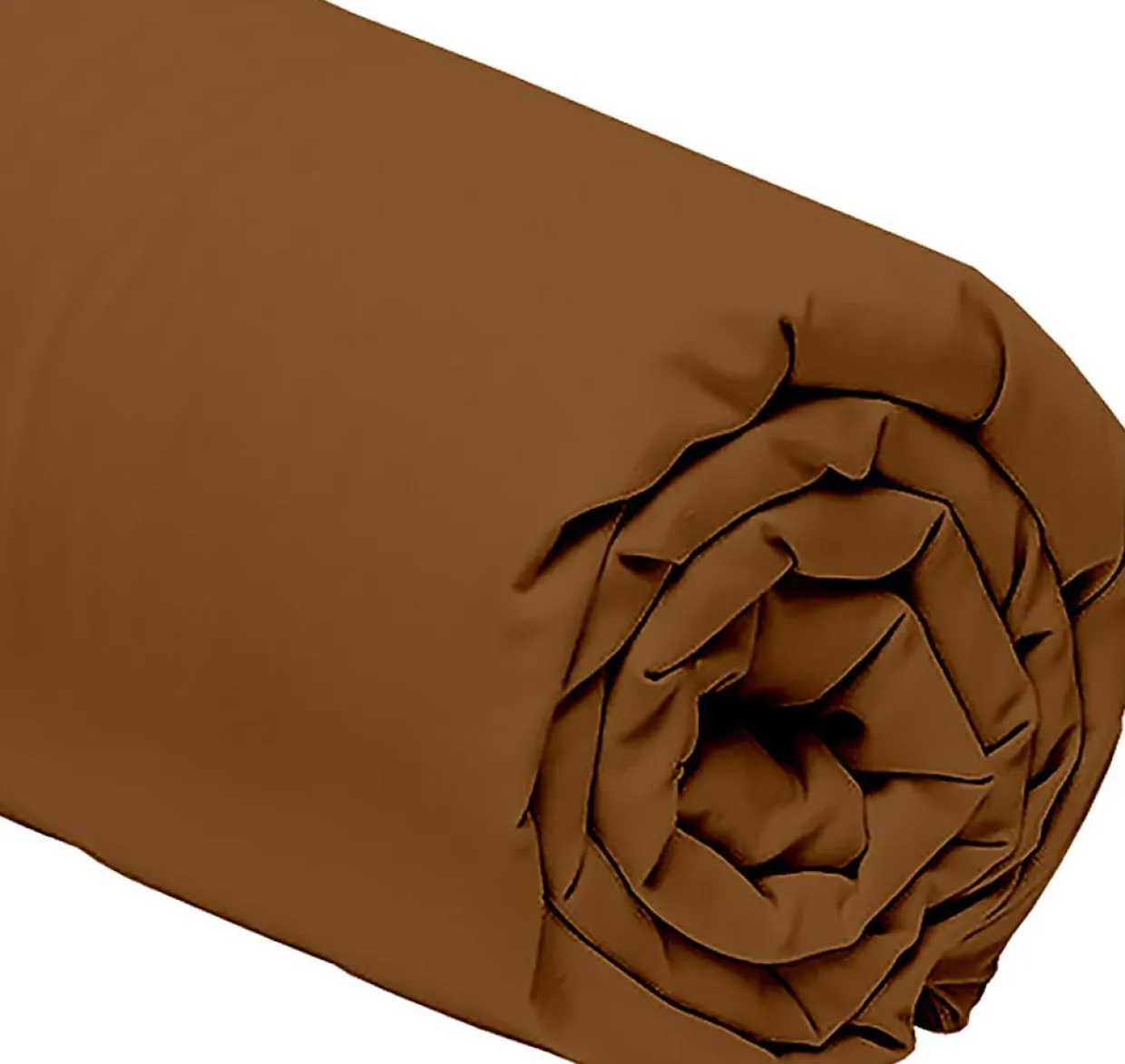 Home Collection Linge De Lit, Ensembles^Drap housse 100% Percale de Coton ocre