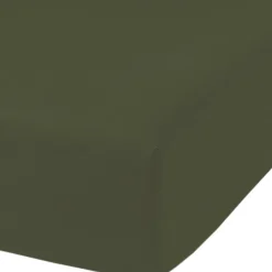 Drap Housse en percale de Coton vert-Home Collection Best