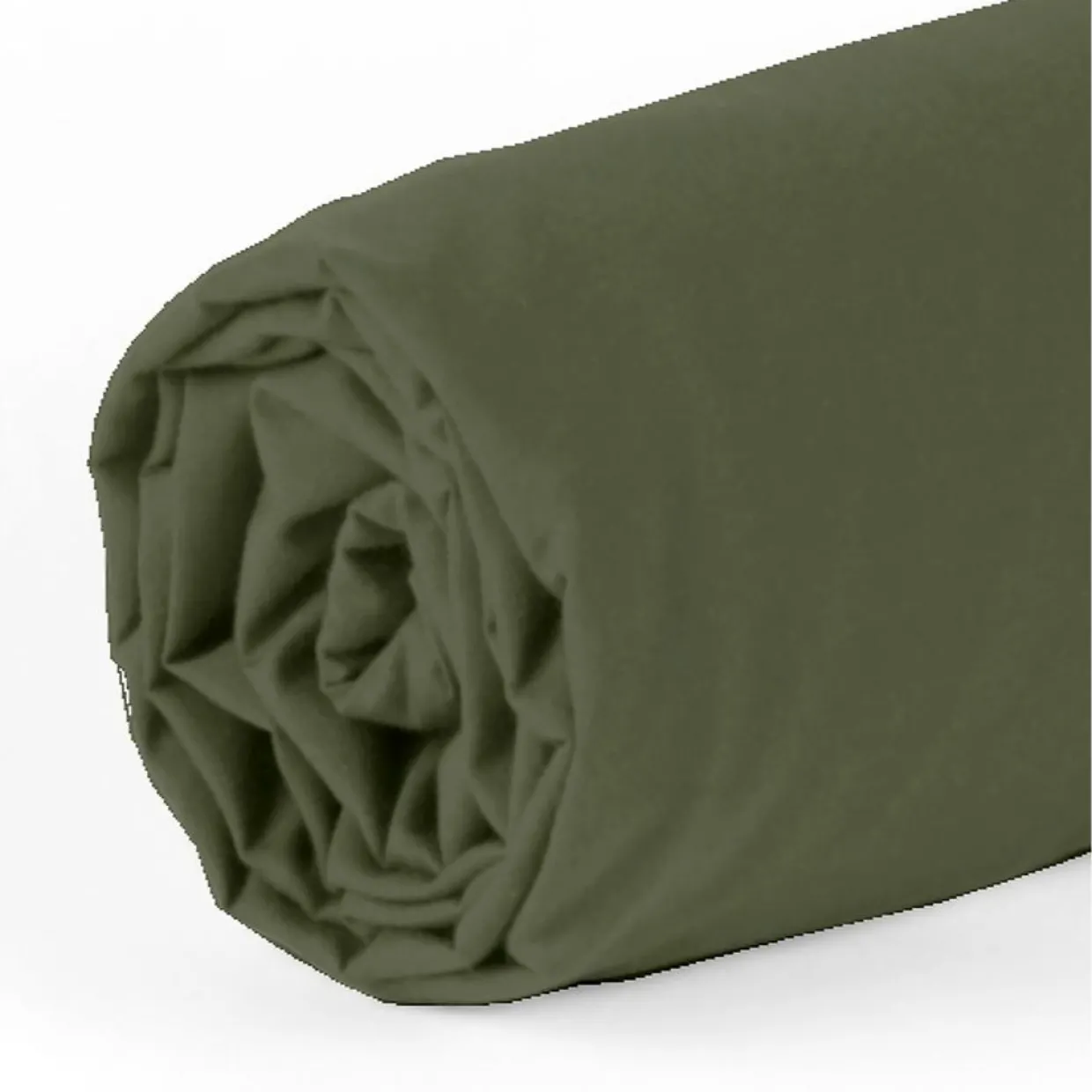 Drap Housse en percale de Coton vert-Home Collection Best